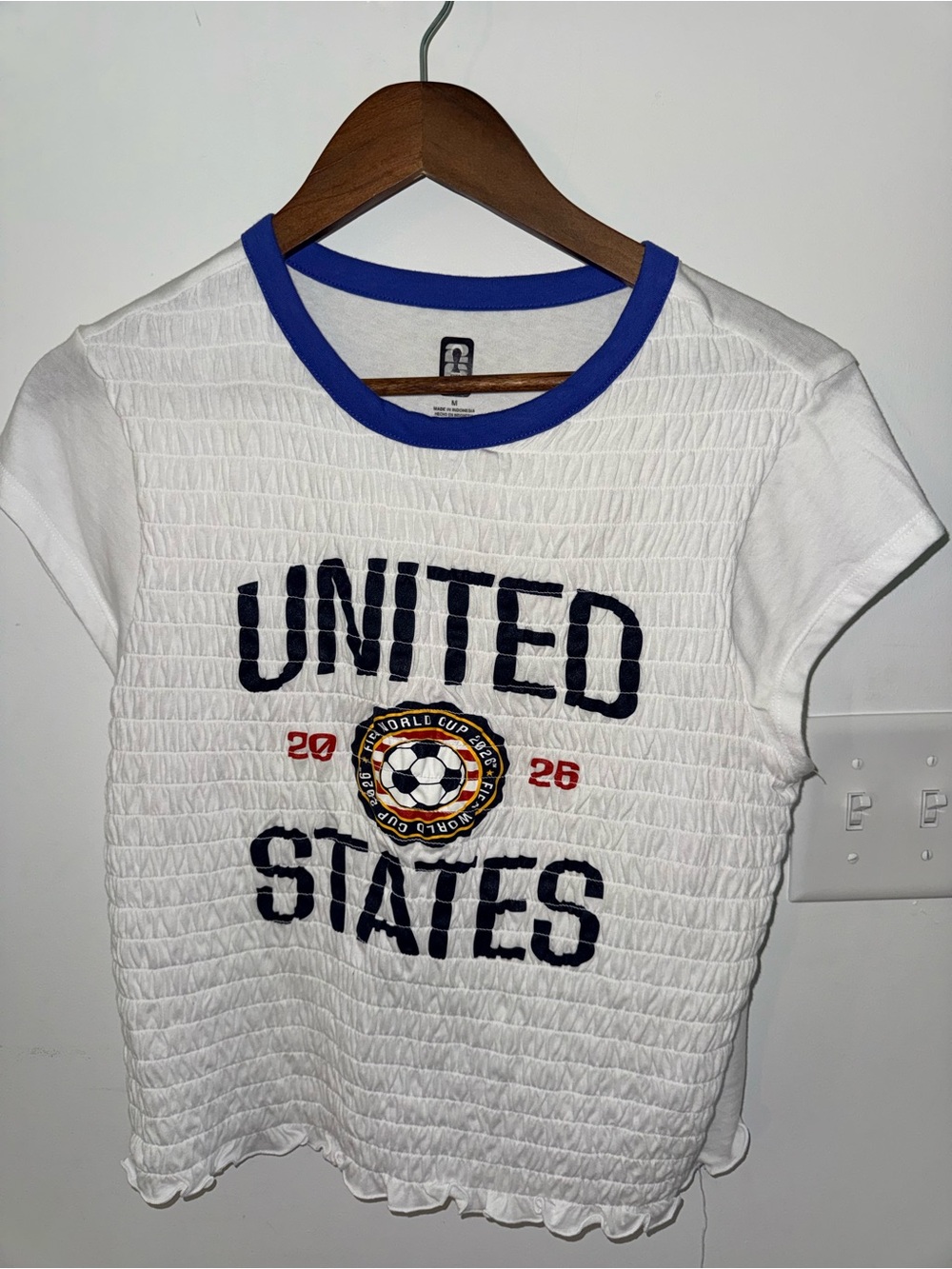 Official FIFA Merch United States White & Blue Graphic Tee